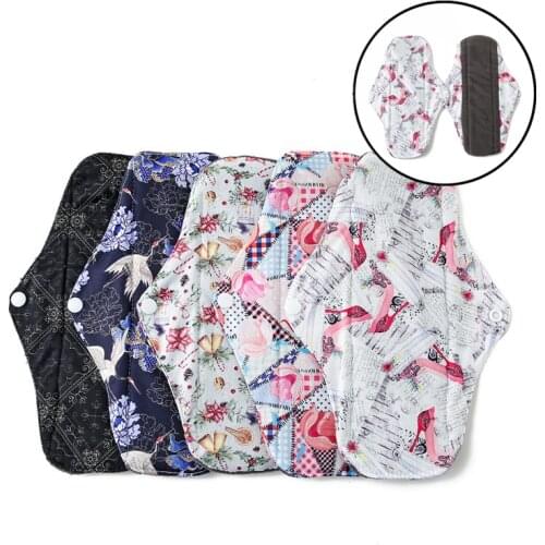 1PCs Women Sanitary Napkin Cloth Reusable Sanitary Pads Heavy Sanitary Washable Pads Bamboo Towel Mestrual Pads Random Color