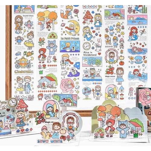 12pcs/LOT fairy tales of adults series stationery sticker Creative decoration DIY shared outfit tape PET sticker