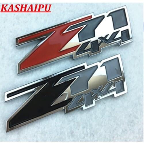 1x Chrome 3D Letters Text Z71 4x4 Emblem Badge Nameplate Trim Decal Fits For Chevrolet Chevy Equinox Silverado Tahoe Colorado GM