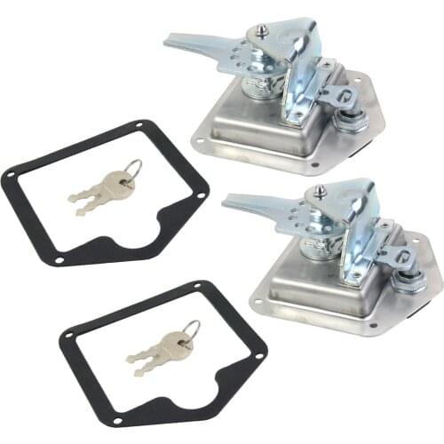 AP03 2 x Trailer Door Lock Latch T-Handle Stainless Steel RV Truck Tool Box + Keys