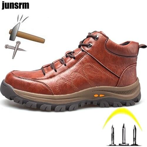 New Safety shoes, lightweight breathable steel toe caps, anti-puncture, outdoor work boots, sports fashion, construction workers