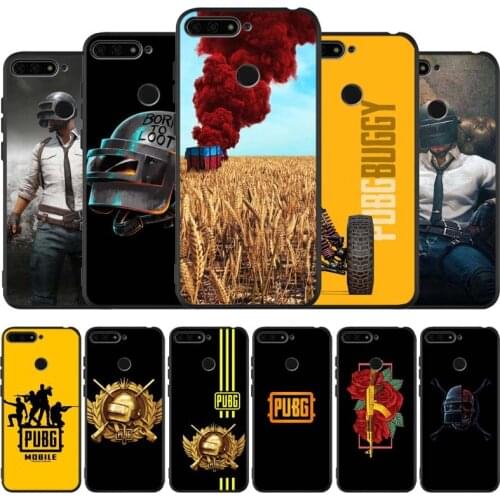 A-PUBG Black Silicone Phone Case For Honor 30 20 Pro 8X 9X X10 10 20 Lite 10i Nova 5T Y6 7 9 Prime 2019 TPU Cover