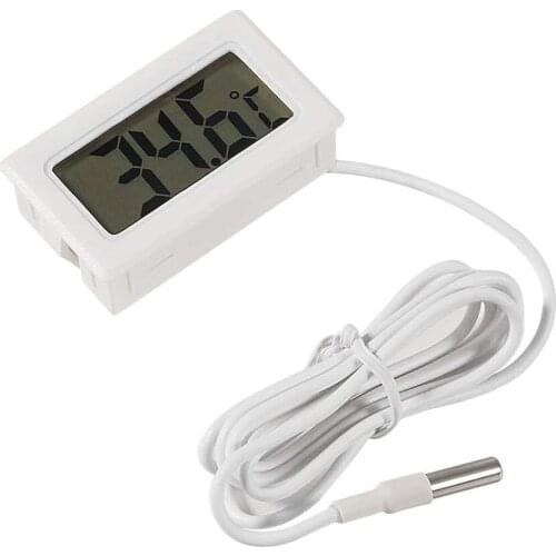 Digital LCD Thermometer Centigrade Temperature Digital LCD Fridge Thermometer White 1M Cable with Probe