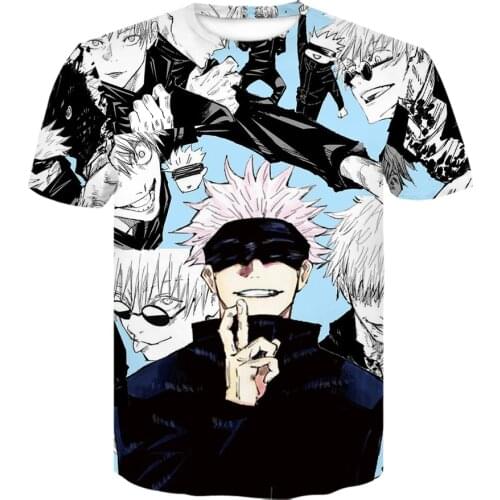 Manga Jujutsu Kaisen T-Shirt 3D Printed Streetwear Men Women t shirt Fashion Teens tshirts Harajuku style short-sleeved