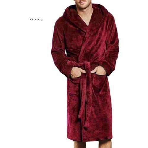 New Mens & Ladies Cotton Hooded Bathrobe Towelling Bath Robe Dressing Gown