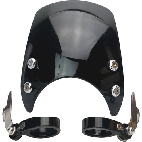 Motorcycle Adjustable Custom Compact Sport Wind Deflector Windshield Fits For Harley Sportster 04-Up XL883 XL1200 Series Models