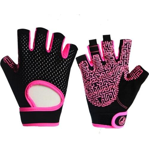 MOREOK Lycra Gym Fitness Workout Weight Lifting Gloves Breathable Anti-slip Plam with Adjustable Strap