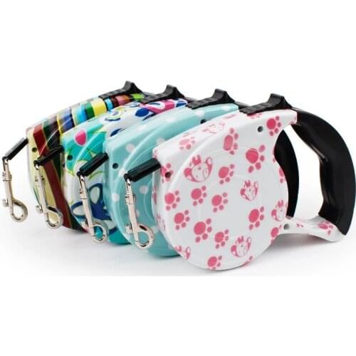 Pet Dog Leash 5m Retractable Automatic Dog Harness Collar Set Extending Traction Leashes Rope Lead Belt For Small Medium Puppy