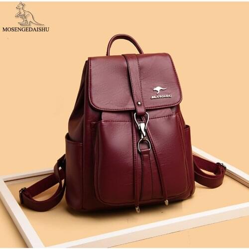 Luxury Designer New Ladies Anti-theft Backpack Fashion Letter Design Womens Backpack High Quality PU Leather Women School Bags