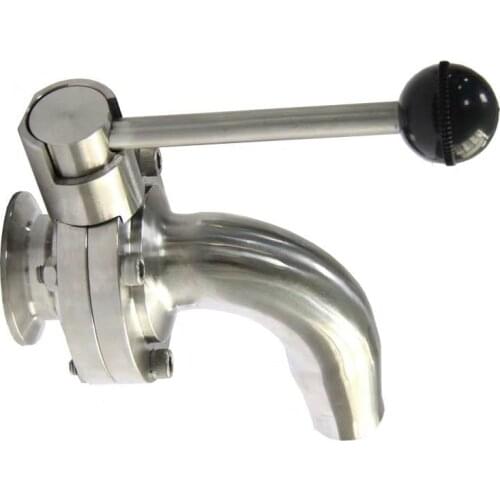 2" 51mm Food grade SS304 Stainless Steel Sanitary 2" Tri Clamp Butterfly Valve