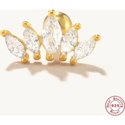 CANNER Classic Fashion 925 Sterling Silver Earrings Zircon Round Stud Earrings For Women pendientes mujer Shiny CZ Small Earring