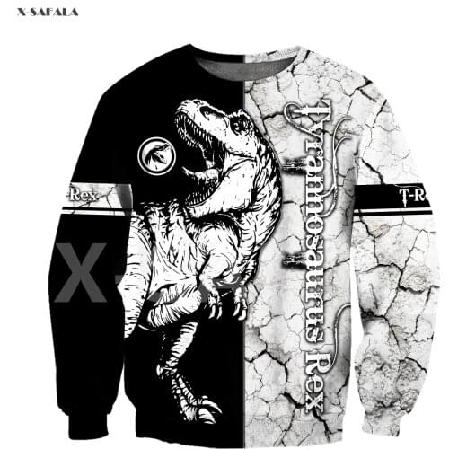 Dragon DINOSAUR_TYRANNOSAURUS 3D Over Printed Hoodie Man F66 Women Unisex Outwear Zipper Pullover Sweatshirt Casual