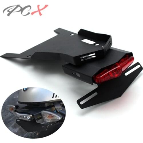 Motorcycle Tail Mount License Plate Bracket Brake Rear Lamp Taillight For BMW R NINE T 2014-2019 R9T