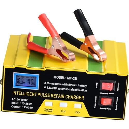 New 12V 24V 10A Car Auto Battery Charger LED Display US Smart Automotive Truck Motorcycle Car Charger