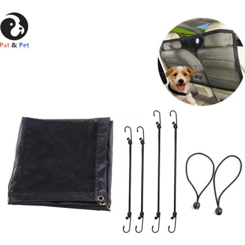 Dog Car Carrier Pet Fence Anti-collision Adjustable Mesh Pet Auto Barrier Safety Isolation Net Pet Protection Keep In Back Seat