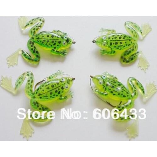 10 Pieces Fishing fish soft frog lure hook baits 6cm 6g