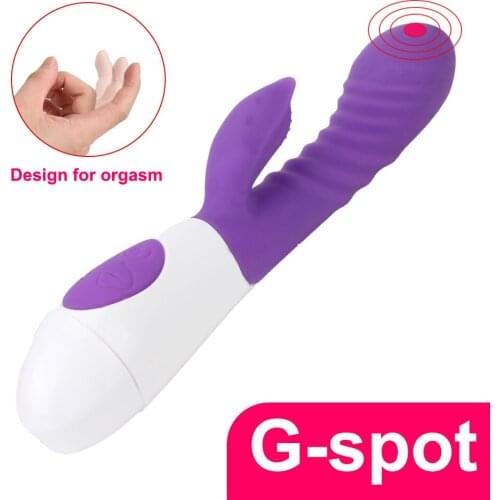 12 Frequency Dual Vibration Female Masturbator Vaginal Anal Massager G Spot Clitoris Stimulation Dildo Rabbit Vibrator