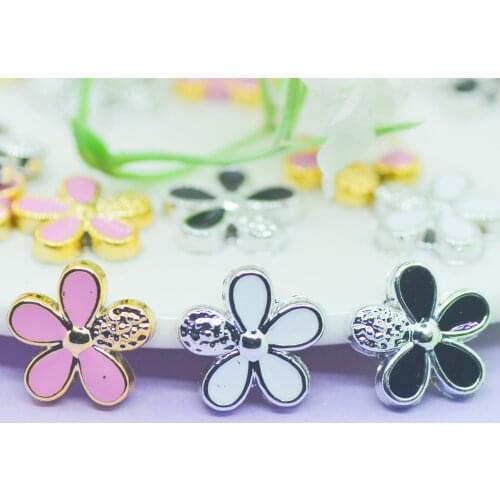 12mm Enameled Acrylic Tiny Flower Scrapbooking Embellishments Card Making Flatback Flowers DIY Earring Charms Crafts