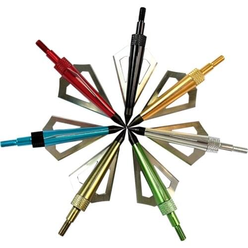 12pcs 6 color Archery Arrow Broadhead Point Arrows Head for Hunting Beast Bow Archery Outdoor Sporting