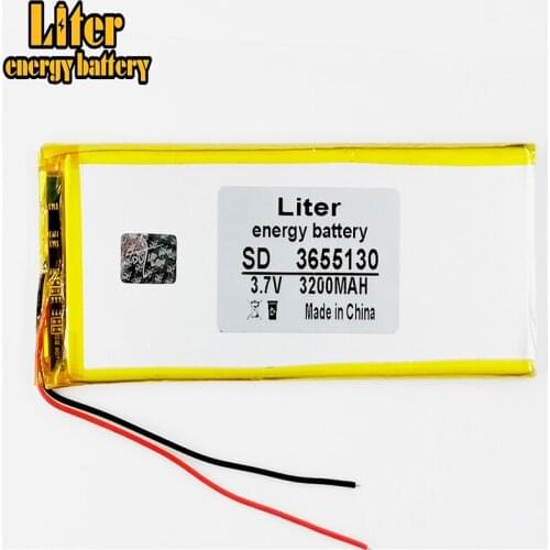 3655130 3.7V 3200mah Lithium Tablet polymer battery with Protection Board For PDA Tablet PCs Digital Products F