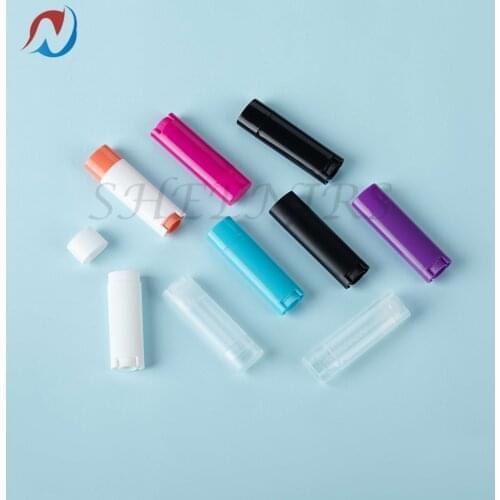 50PCS 5ml Plastic Empty Oval Lip Balm Tubes Deodorant Containers Twist-up Containers for Lipsticks, Chapsticks Solid Perfume