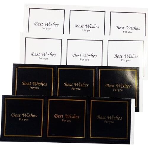 60 Pcs/lot Black&White Color For You Sticker DIY Best Wishes For Gift Cake Baking Sealing Sticker Big Size Scrapbooking Stickers