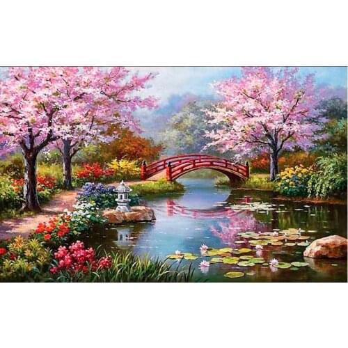 Diamond Painting Landscape Diamond Painting Cross Stitch Round Diy Round Diamond Sets Decorative Full Embroidery Mosaic Kit