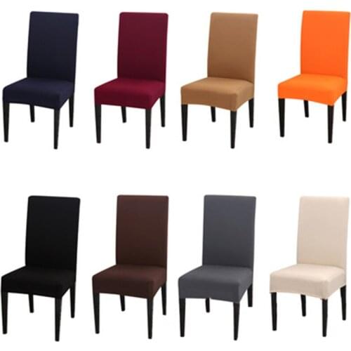 Anti-dirty Chair Covers Spandex Elastic Chair Cover Solid Color Conjoined Minimalist Hotel Restaurant Home