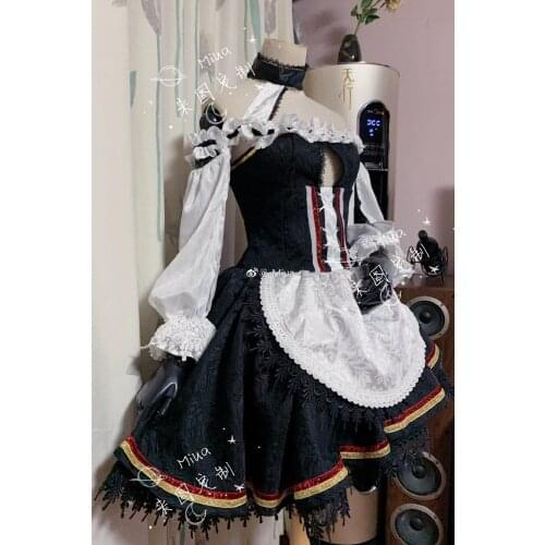 【Customized】Anime Azur Lane Bismarck Lolita Dress Maid Uniform Full Set Cosplay Costume Women Halloween Free Shipping 2020 New