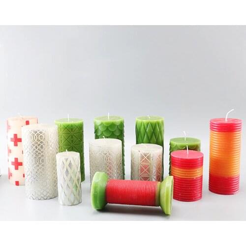Multi shape DIY handmade candle mold squama diamond cross shape cylindrical candle moulds diy candle molds lz15