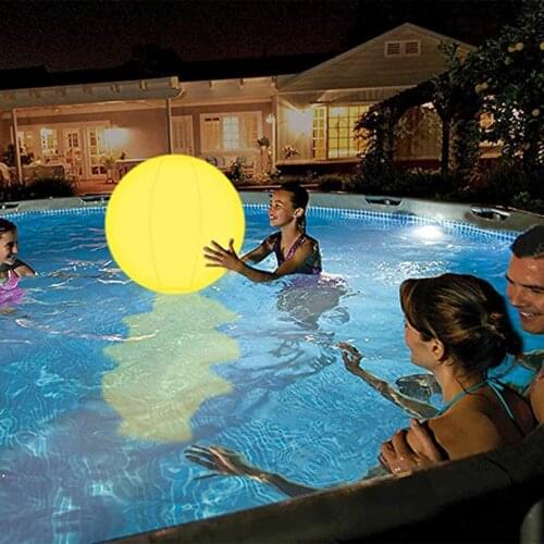 Swimming Pool Toys 13 Colors Glowing Ball Inflatable LED Glowing Beach Ball Luminous PVC Remote Control Outdoor Water Ball#p4