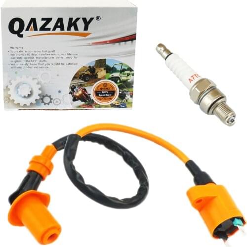 Ignition Coil Spark Plug A7TC GY6 50cc-90cc 110cc 125cc 150cc Motorcycle Scooter ATV Go Kart Moped Quad Dirt Racing Super Bike