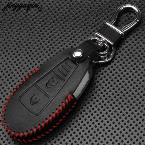 Jingyuqin Leather Fob Car Key Cover Case For Nissan Qashqai J10 J11 X-Trail t31 t32 kicks Tiida Pathfinder Murano Note Juke