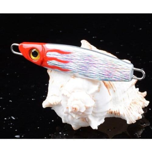 1Pcs Metal Laser Jigging Sea Fishing Lures 8cm/40g Spoon Iron Plate Artificial Lead Isca Baits Sinking Slow Fishing Jig Lures