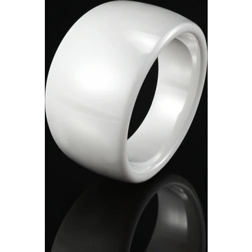 Classic Design Black White Smooth Curved Ceramic Ring For Men And Women Top Quality Jewelry Rings Wedding Anniversary Best Gift