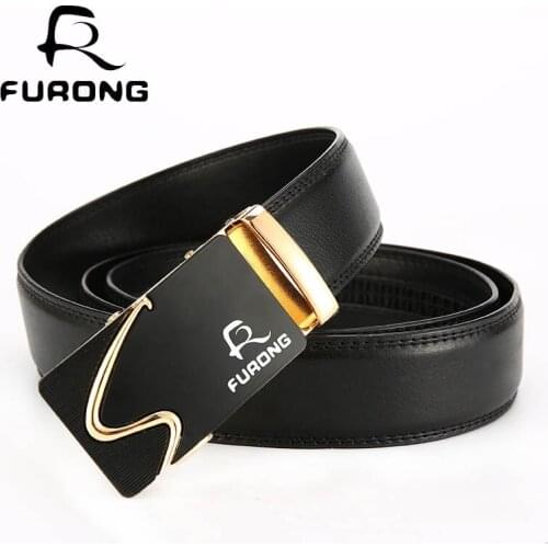 New Design Business Man Belts Luxury Genuine Leather Strap Metal Automatic Buckle Moderen Luxury Leather Belts For Suits