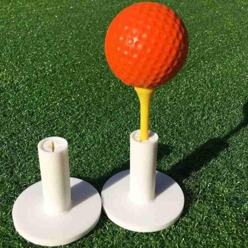 Rubber Golf Tees Holder Aid Tee Holder Training Practice Tee Ball Hole Holders For Golf Driving Range Tee Practice Tool White