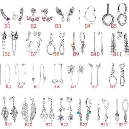 Silver Earrings Real 925 Sterling Silver Hear Earrings for Women Fashion Silver Earring Jewelry Gift