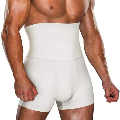 Men Tummy Control Shorts High Waist Slimming Underwear Body Shaper Seamless Belly Girdle Boxer Briefs Abdomen Control Panties