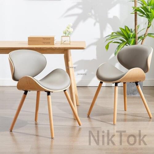 Scandinavia Luxury Dining Chairs for the Kitchen Household Furniture Solid Wood Apartment Chair Modern Minimalist Chairs L