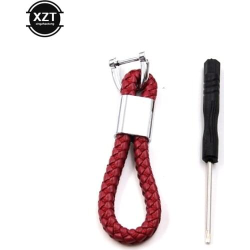 Weave Leather Metal Car Logo Keyring Keychain Key Chain Key Ring Keyfob For BMW M 3 5 Power X1 X3 X5 E46 E39 E60 E90 Car Styling