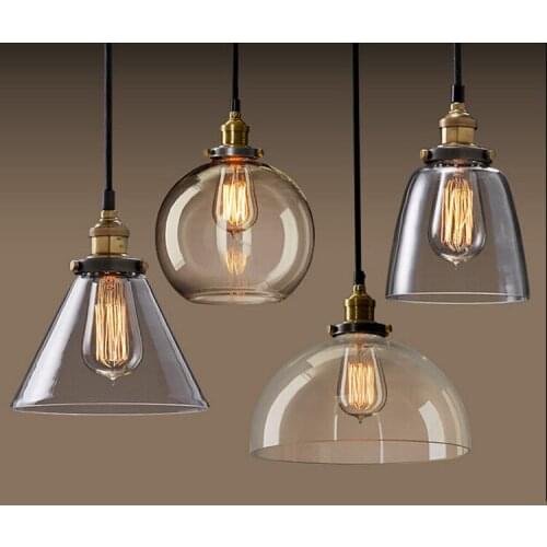 Vintage Pendant Light Loft Glass Hanging Lamp For Kitchen Dining Room Home Lighting luminaria retro industrial Pendant Lamp