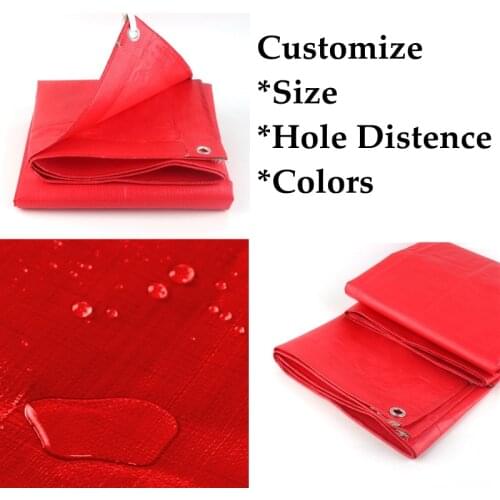 Thickness 0.32mm Red PE Tarpaulin Rainproof Cloth Car Canvas Balcony Succulent Cover Truck Waterproof Sunshade Cloth