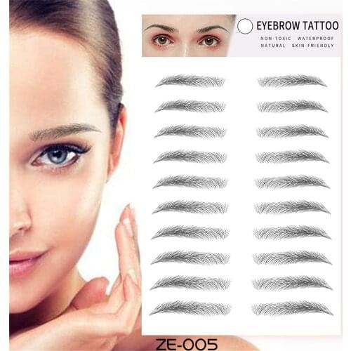 6D Hair Like Eyebrows Makeup Waterproof Eyebrow Tattoo Sticker Long Lasting Natural Fake Eyebrow Stickers Cosmetics