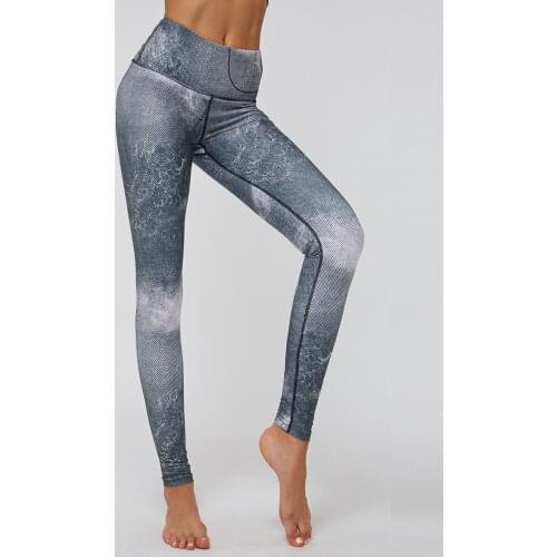 Women Hot Digital Printing Stitching Yoga Pants High Waist Tight Sports Gym Running Pocket Leggings