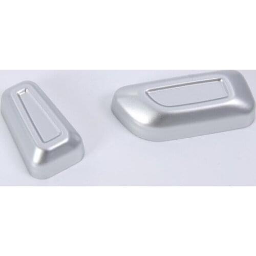 For Mitsubishi Eclipse Cross 2018 2PCS ABS Chrome Car Seat Adjustment Knob Button Switch Cover Trim Moldings Car Styling