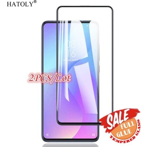 2PCS Full Glue For Glass Xiaomi Mi 9T Pro Screen Protector Full Coverage Tempered Glass For Xiaomi Mi 9T Pro Protective Glass