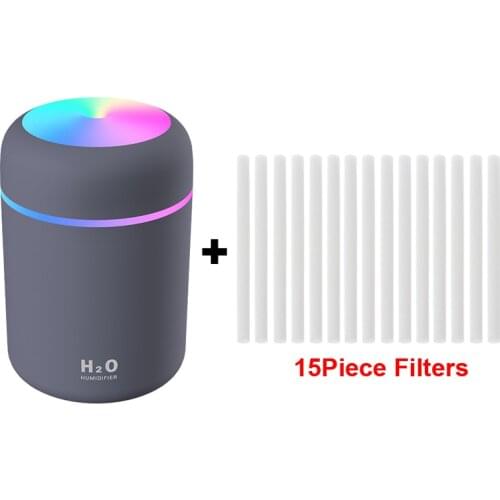 300ml Colorful Cup Humidifier Air Diffuser Ultrasonic Aroma Diffuser With 7-Color Night LED Light Mini Office Air Purifier