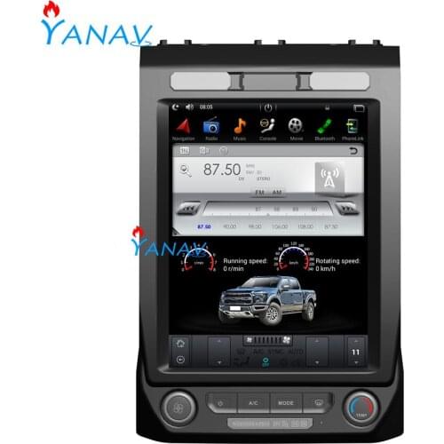 12.1 inch Tesla style vertical screen car GPS navigation player For-ford F150 2015-2020 Bluetooth car Radio Stereo carplay