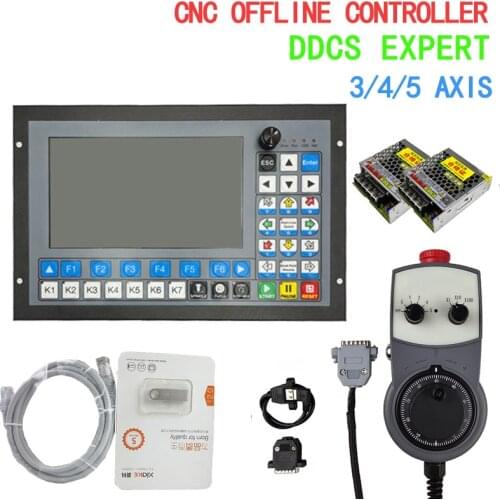DDCS-EXPERT 3/4/5 Axis CNC Standalone Offline Controller Support Close-loop Stepper/ATC Controller Replace DDCSV3.1 stop MPG